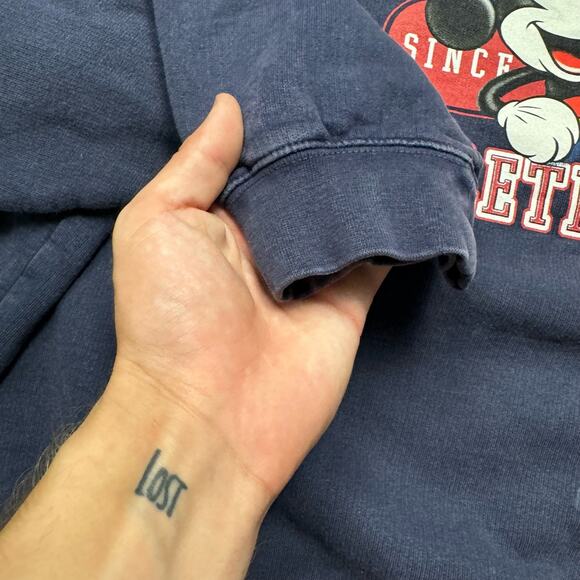 Disney Mickey Mouse Athletic Club Navy Blue Crewneck Sweater - Picture 5 of 7
